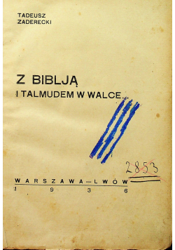 Z Biblją i Tajmudem w Walce 1936 r.