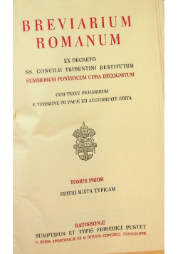Breviarium Romanum Tomus Prior