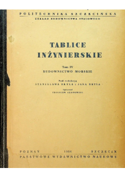 Tablice inżynierskie Tom IV