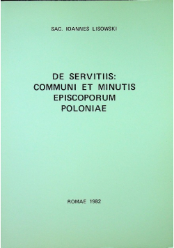 De servitiis communi et minutis episcoporum poloniae
