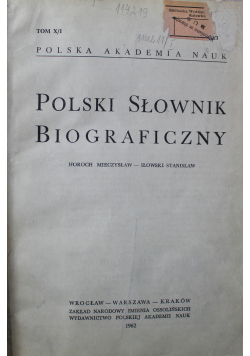 Polski słownik biograficzny Tom X 4 zeszyty