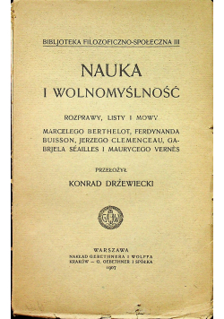 Nauka i wolnomyślność 1907 r.