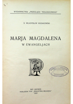 Marja Magdalena w ewangeljach 1925 r