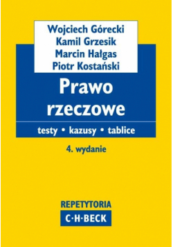 Hałgas Marcin - Prawo rzeczowe Testy Kazusy Tablice