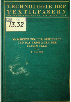 Technologie der textilfaser tom 3 część 2 1931 r.