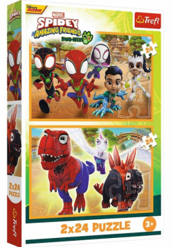34432 "2x24 - Spidey i dinozaury" / Spidey and his Amazing Friends Marvel FSC Mix 70%