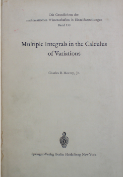 Multiple Integrals in the Calculus of Variations