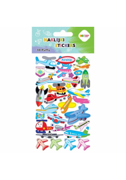 Naklejki 3D Puffy Aircraft 10x20cm HAPPY COLOR