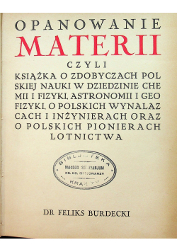 Opanowanie materii czyli książka o zdobyczach polskiej nauki