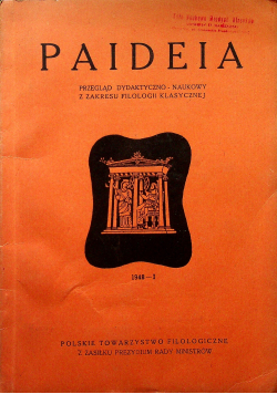 Paideia przegląd dydaktyczno naukowy z zakresu filologii klasycznej 1948 r.