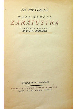 Tako rzecze Zaratustra 1906 r.