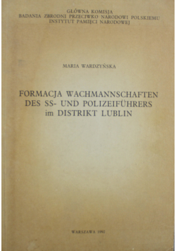 Formacja wachmannschaften des SS- und polizeiführers im distrikt lublin
