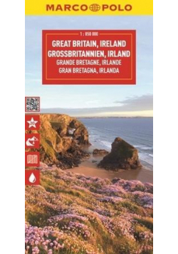 Mapa drogowa Wielka Brytania, Irlandia 1:850 000