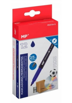 Marker permanentny 2,0/3,0mm do CD/DVD nieb (12szt