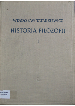 Historia filozofii Tom I