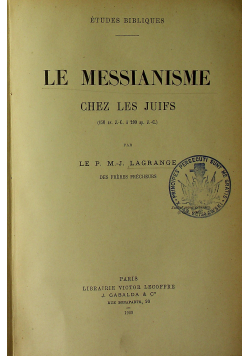 Le messianisme chez les jufis 1909 r