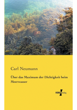 Über das Maximum der Dichtigkeit beim Meerwasser
