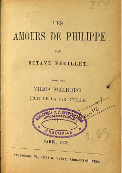 Les amours de philippe 1878r