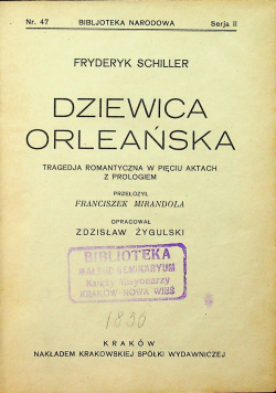 Dziewica orleańska 1928 r.