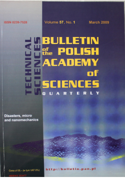 Bulletin of the polish academy of sciences volume 57 no 1