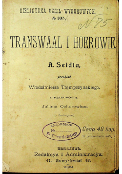 Transwaal i Boerowie 1899 r
