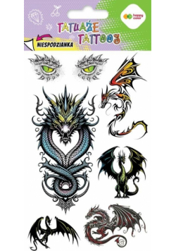 Tatuaże zmywalne Dragons HAPPY COLOR