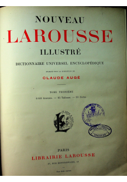Nouveau larousse illustre Tome troisieme
