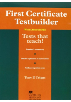First Certificate Testbuilder With Answer Key