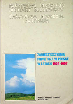 Zanieczyszczenie powietrza w Polsce w latach 1996 1997
