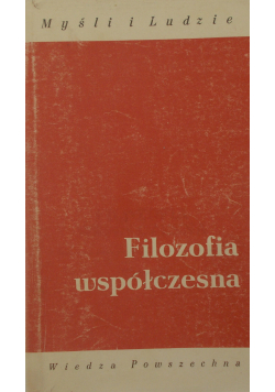 Filozofia współczesna tom 1