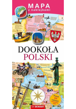 Mapa z naklejkami Dookoła Polski