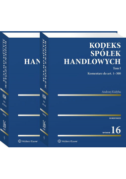 Kodeks spółek handlowych Komentarz Tom 1-2