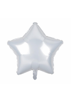 Balon foliowy Gwiazda biała 48cm