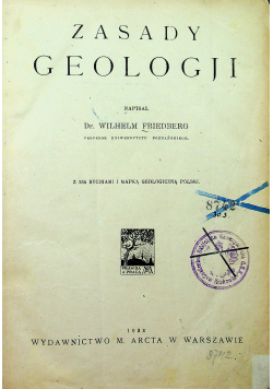 Zasady Geologji 1923 r.