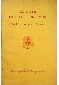 Manete in dilectione mea 1926 r.