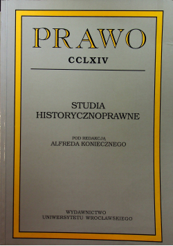 Prawo CCLXIV Studia Historycznoprawne
