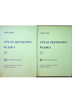 Atlas językowy śląska tom III część 1 i 2