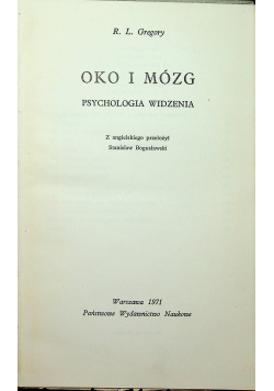 Oko i mózg Psychologia widzenia