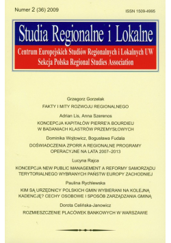 Studia Regionalne i Lokalne 2(36)2009