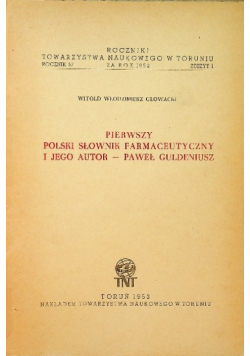 Pierwszy polski słownik farmaceutyczny i jego