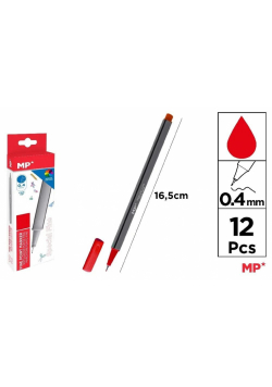 Cienkopis 0.4mm czerwony (12szt)