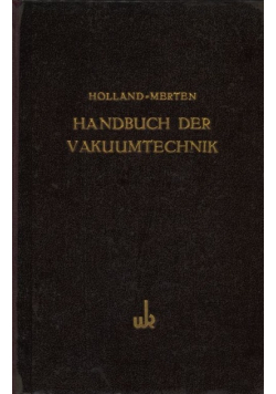 Handbuch der Vakuumtechnik