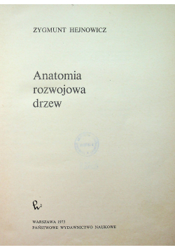 Anatomia rozwoju drzew