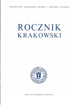 Rocznik krakowski Tom LXI