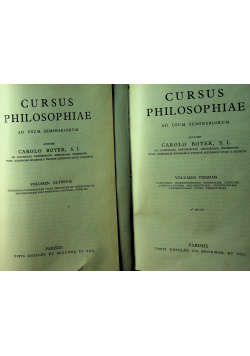 Cursus philosophiae 2 tomy