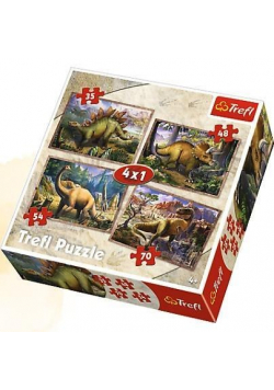 Puzzle 4w1 Dinozaury TREFL