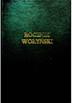 Rocznik Wołyński Tom II 1931 r.