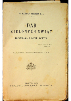 Dar zielonych świąt Rozmyślania o Duchu Świętym 1924 r