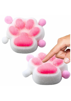 Gniotek Kocia łapka antystresowa Squishy biała