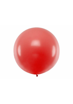 Balon okrągły Pastel Red 1m